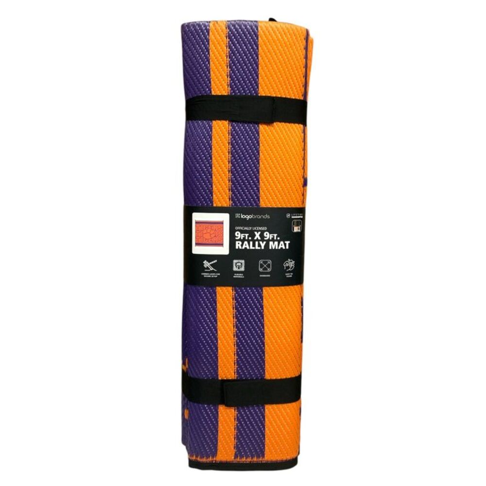 Logo Brands Officially Licensed NCAA 9ft x 9ft Rally Mat - Clemson Tigers